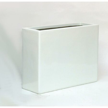 Vaso FIORIERA Quadra Laccata Lucida Bianca