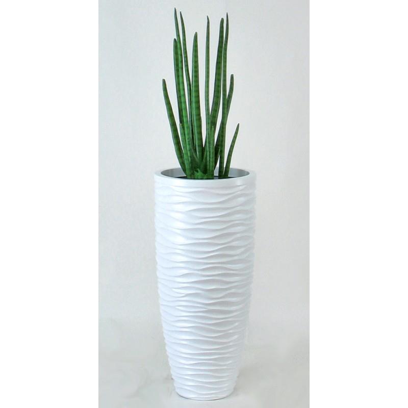 Vaso GEA Tondo Laccato Bianco, Finitura Opaco - immagine 2