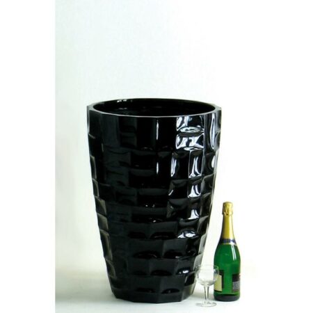 Vaso MOSAICO Tondo Laccato Lucido Nero