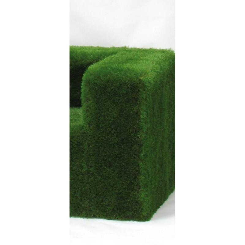 Divano due sedute cm. 170x90 H.80 rivestito con erba sintetica - immagine 2