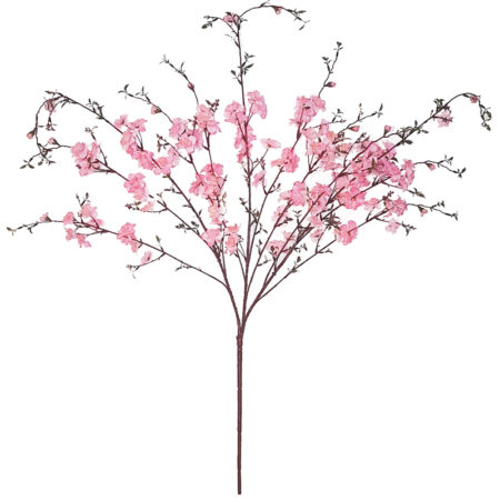 Pesco Artificiale,  ramo con 108 fiori rosa, cm 100