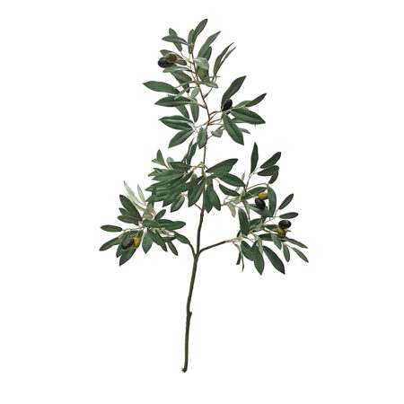 Olivo Artificiale, ramo con 10 frutti, h. 91 cm