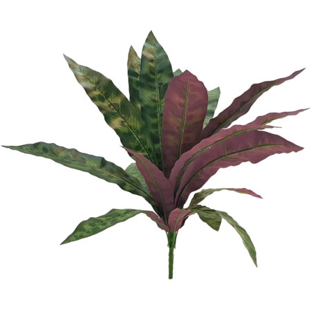 Cordilinea Rossa, ramo artificiale con 20 foglie, 54 cm